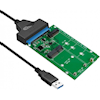 USB 3.0 Cables - Simplecom SA221 USB 3.0 to mSATA + NGFF M.2 (B Key) SSD 2 in 1 Combo Adapter 1yr