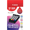 Canon Ink Cartridges - Canon CLI671XL Value Pack (1x CLI671XL BK/C/M/Y)