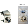 4Cabling - 4Cabling Pay-TV Keystone F-Connector White Pack of 10