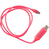 USB 2.0 Cables - Visible Flowing Micro USB Charging Cable Pink