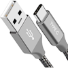 USB Type-C / 3.1 Cables - Astrotek 1m USB-C 3.1 Type-C Data Sync Charger Cable SilverStrong Braided Heavy Duty Fast Charging for Samsung Galaxy