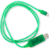 USB 2.0 Cables - Visible Flowing Micro USB Charging Cable Green
