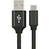 USB Type-C / 3.1 Cables - Astrotek 1m USB-C 3.1 Type-C Data Sync Charger Cable Black Strong Braided Heavy Duty Fast Charging for Samsung Galaxy