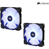 Corsair - Corsair Air Flow 140mm Fan Low Noise Edition / Blue LED 3-Pin Hydraulic Bearing 1.43mm H2O. Superior Cooling