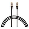 4Cabling - 4Cabling 4M Cat6a RJ45 S/FTP Thin LSZH 30 AWG Network Cable. Black