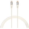 4Cabling - 4Cabling 0.75m Cat6a RJ45 S/FTP Thin LSZH 30 AWG Network Cable. White
