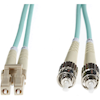 4Cabling - 4Cabling 1m SC-ST OM4 Multimode Fibre Optic Cable: Aqua