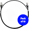 4Cabling - 4Cabling 1.5m Cat6 RJ45-RJ45 Pack of 10 Ethernet Network Cable. Black