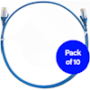 4Cabling - 4Cabling 1.5m Cat6 Ultra Thin LSZH Pack of 10 Ethernet Network Cable. Blue
