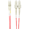4Cabling - 4Cabling 0.5m LC-SC OM4 Multimode Fibre Optic Patch Cable: Red