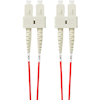 4Cabling - 4Cabling 1m SC-SC OM4 Multimode Fibre Optic Patch Cable: Red