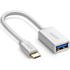 UGREEN - UGREEN USB Type-C Male to USB 3.0 Type A Female OTG Cable 15cm White 30702