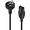 Power Cables - ALOGIC 2M AUS 3 PIN MAINS PLUG TO IEC C15 HIGH TEMPERATURE MALE TO FEMALE