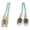 4Cabling - 4Cabling 10m LC-ST OM4 Multimode Fibre Optic Cable: Aqua