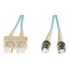4Cabling - 4Cabling 5m SC-ST OM4 Multimode Fibre Optic Cable: Aqua