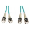 4Cabling - 4Cabling 20m ST-ST OM4 Multimode Fibre Optic Cable: Aqua