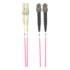 4Cabling - 4Cabling 3m LC-ST OM4 Multimode Fibre Optic Cable: Salmon Pink