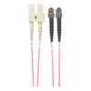 4Cabling - 4Cabling 2m SC-ST OM4 Multimode Fibre Optic Cable: Salmon Pink
