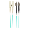 4Cabling - 4Cabling 3m SC-ST OM4 Multimode Fibre Optic Cable: Aqua