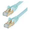 StarTech - StarTech 1.5 m CAT6a Cable Aqua RJ45 Ethernet Cable Snagless CAT6a STP Cord Copper Wire 10Gb (6ASPAT150CMAQ)