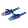 StarTech - StarTech 1.5 m Cat6 Cable Blue Cat6 Patch Cord Snagless RJ45 Connectors 24 AWG Copper Wire Ethernet ETL (N6PATC150CMBL)