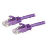 Cat6 Network Cables - StarTech 7.5 m Cat6 Cable Purple Cat6 Patch Cord Snagless RJ45 Connectors 24 AWG Copper Wire Ethernet ETL