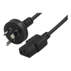 Power Cables - BluPeak 1m Power Cable 3-Pin AU Male to C13 Female-Sold by carton QTY 20 units