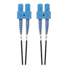4Cabling - 4Cabling 1.5m SC-SC OS1 / OS2 Singlemode Fibre Optic Cable: Black