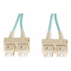 4Cabling - 4Cabling 1.5m SC-SC OM4 Multimode Fibre Optic Cable: Aqua