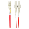4Cabling - 4Cabling 1.5m LC-SC OM4 Multimode Fibre Optic Patch Cable: Red