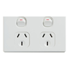 Cable Management & Installation - 4Cabling 4C | Elegant Double Power Point 250V 10A Horizontal