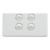 Cable Management & Installation - 4Cabling 4C | Elegant Wall Switch 4 Gang 250V 16A Horizontal
