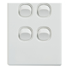 Cable Management & Installation - 4Cabling 4C | Elegant Wall Switch 4 Gang 250V 16A Vertical