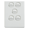 4Cabling - 4Cabling 4C | Elegant Wall Switch 5 Gang 250V 16A Vertical