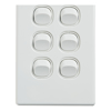 4Cabling - 4Cabling 4C | Elegant Wall Switch 6 Gang 250V 16A Vertical