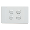 Cable Management & Installation - 4Cabling 4C | Ultima 4 Gang Switch 250V 16AX Horizontal