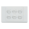 4Cabling - 4Cabling 4C | Ultima 6 Gang Switch 250V 16AX Horizontal