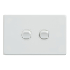 Cable Management & Installation - 4Cabling 4C | Classic 2 Gang Switch 250V 16AX Horizontal