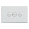Cable Management & Installation - 4Cabling 4C | Classic 3 Gang Switch 250V 16AX Horizontal