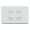 4Cabling - 4Cabling 4C | Classic 4 Gang Switch 250V 16AX Horizontal