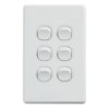4Cabling - 4Cabling 4C | Classic 6 Gang Switch 250V 16AX Vertical