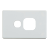 Cable Management & Installation - 4Cabling 4C | Classic Single Power Point Cover Plate White Horizontal
