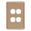 Cable Management & Installation - 4Cabling 4C | Classic 4 Gang Switch Cover Gold