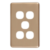 Cable Management & Installation - 4Cabling 4C | Classic 5 Gang Switch Cover Gold