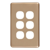 Cable Management & Installation - 4Cabling 4C | Classic 6 Gang Switch Cover Gold