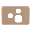 Cable Management & Installation - 4Cabling 4C | Classic Single Power Point with Extra Switch Cover Plate Horizontal Gold