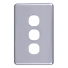 Cable Management & Installation - 4Cabling 4C | Classic 3 Gang Switch Cover  Silver