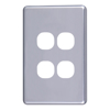 Cable Management & Installation - 4Cabling 4C | Classic 4 Gang Switch Cover  Silver