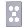Cable Management & Installation - 4Cabling 4C | Classic 5 Gang Switch Cover  Silver