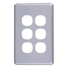 Cable Management & Installation - 4Cabling 4C | Classic 6 Gang Switch Cover  Silver
